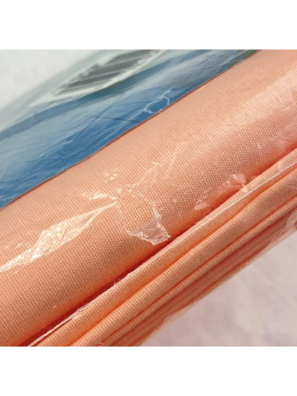 Vintage Cotton Blend Full Flat Sheet Peach Orange NEW Tastemaker Stevens